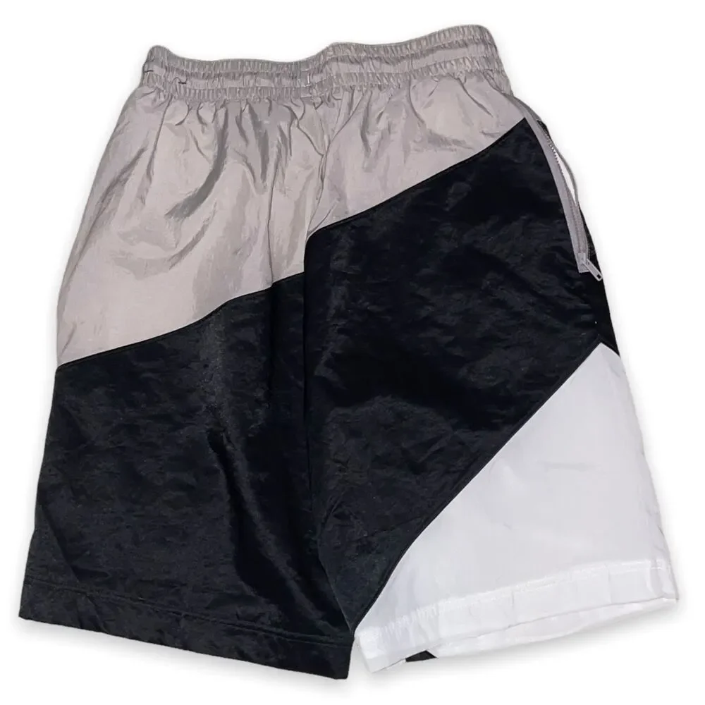 Jordan Vintage Rare Club Woven Track Shorts Nylon Black Silver White S